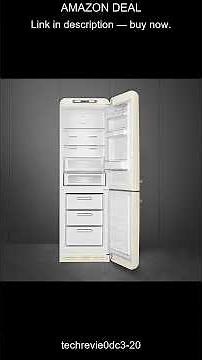 Explore the Smeg FAB32 Retro Refrigerator with Bottom Freezer and LED Display in Bold Red