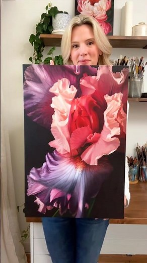 My Realistic Acrylic Flower Painting REVEALED #painting #art