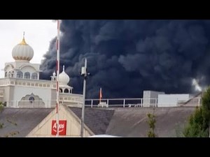 Huge Fire Spotted In Leamington Spa, UK