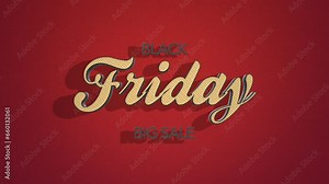 Retro Black Friday text in 80s style on a red grunge texture. Vintage-inspired business promotions and holiday sales motion abstract background adds a nostalgic flair to modern commerce