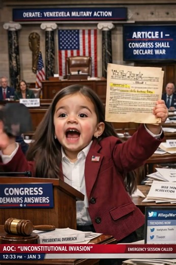 Baby Trump Calls Baby AOC 😂📞 | “Congress Approval?” | #usstrike