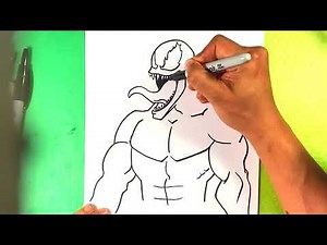 EASY How to Draw VENOM BODY