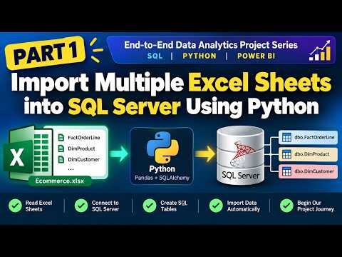 Import Multiple Excel Sheets into SQL Server Using Python | Data Analytics Project | Part 1