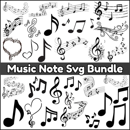 Music Notes Svg, Musical Notes Svg, Music Notes Clipart,music Notes Svg, Musical Notes Svg,instant Download - Etsy