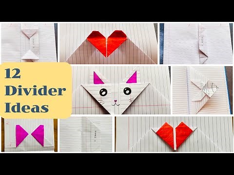 12 DIY Notebook Dividers | Term 2 Notebook Partition | Copy Dividers | Divide Notebook in 2 parts