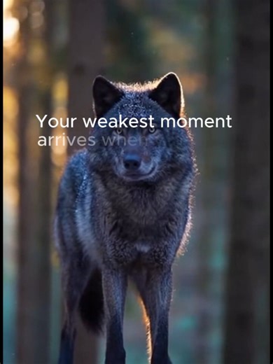 Your weakest moment arrives when you stop scanning for threats. Wait for it... #ILoveWolves #Wisdom #Wolves #Wildlife #Nature