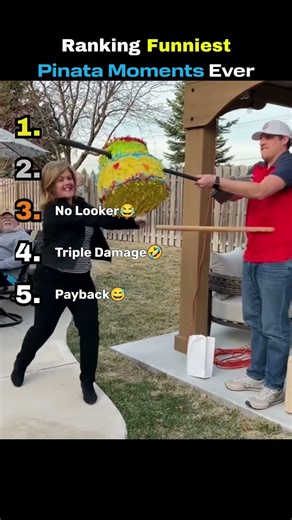 Ranking The Funniest Pinata Moments 😱 #funny #fails #shorts