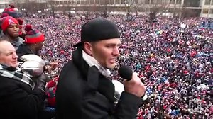 Patriots Tom Brady & Gronk Cheer with thousands at City Hall Boston Video by Robert Greim | Boston Herald