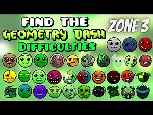 All 33 Zone 3 Difficulties in Roblox Find the Geometry Dash Difficulties: Reboot