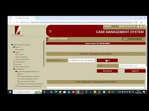 How to upload clearance certificate on the Case Management System