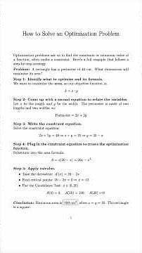 Optimization in 5 easy steps!