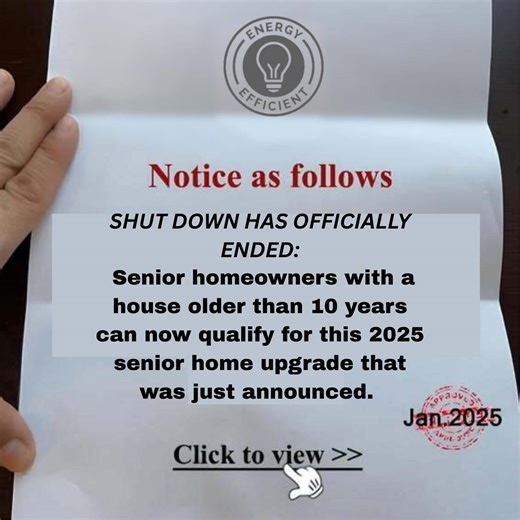 GUYS WE DID IT!!! The Shutdown is FINALLY Over!!! Senior homeowners with a house older than 10 years can now qualify for this 2025 Senior Home Upgrade that was just announced. To qualify, just click the link and verify your zip code. "My mom just used this to get her old roof replaced by using this new 2025 service. Link is below, but you have to hurry" | Amy West