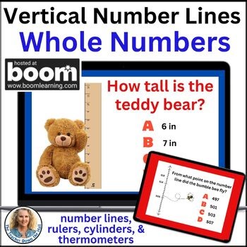 Vertical Number Lines Boom Cards Auto-Graded Vertical Number Line Activity