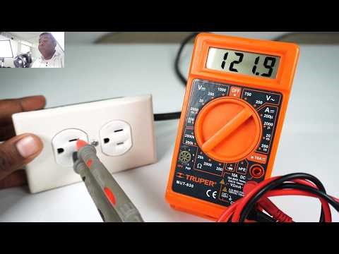 How to use a digital multimeter to check if the voltage in my house is safe and stable (AC voltage)