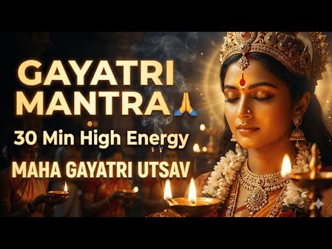 Gayatri Mantra 🙏 | 30 Min High Energy Gayatri Mantra | Maha Gayatri Utsav | Powerful Mandir Chant