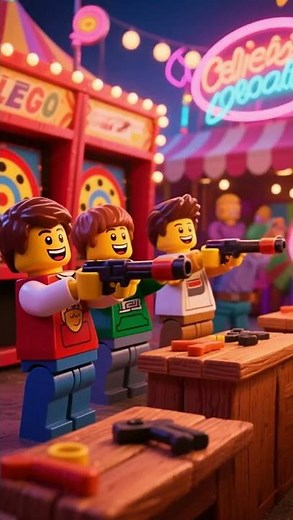 Mini LEGO Amusement Park – Fun Rides Adventure! 🎡🎠🎢