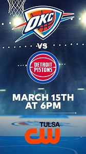 Tune in this Saturday at 6pm and watch the Thunder vs Pistons on Tulsa CW. #ThunderUp #newson6 | KOTV - News On 6