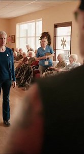 The nursing home manager pointed at the door and ordered the biker out—loud enough for every resident to hear. In that moment, he looked like exactly what everyone feared. It was a quiet afternoon in a small American town. Soft music drifted through the lobby. Elderly residents sat in wheelchairs, half-watching daytime TV, half-dozing. Then the biker stood out like a bruise. Late forties. Sleeveless black shirt. Worn leather vest. Tattoos crawling down his arms. Sunglasses still on his head, as 