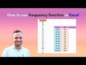 How to calculate the frequency of data | How to use the frequency function in Excel