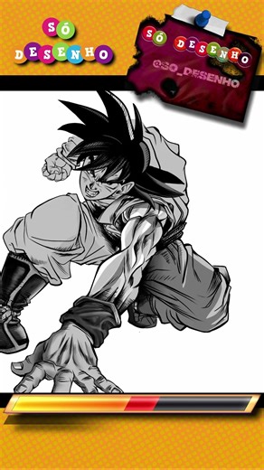 Desenhando e pintar Goku, manga, speed art (DBZ, dbs, dragon ball)