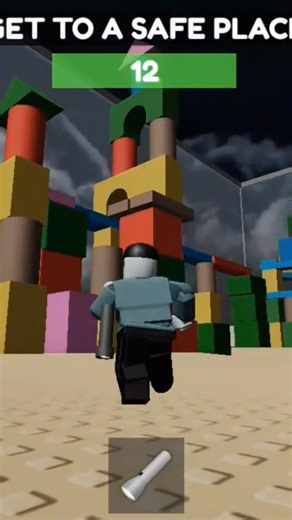 Climbing a Block Tower While Being Chased by Something Creepy 😱🏃🧱