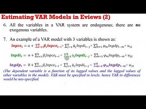 (EViews10):Estimate VAR Models(1) #var #vecm #Johansen #normality #serialcorrelation