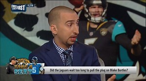 "Cris and I know beyond a shadow of a doubt that last year the Jags owner okayed them bringing in Colin Kaepernick. And it was vetoed by Tom Coughlin. Right now, they're going with Cody Kessler. I don't know how successful Kap would've been, but he wouldn't be this." — Nick Wright | First Things First on FS1