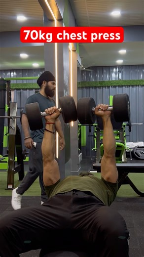 Dumbbell chest press || chest workout in gym || gym motivation video