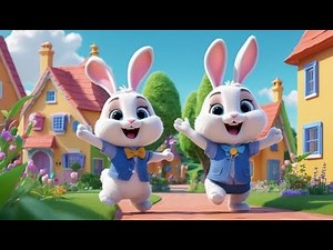 Two Bunny Twins Tick-Tock Time | Time Song for Kids | Learn Hours and Routines with Bunnies