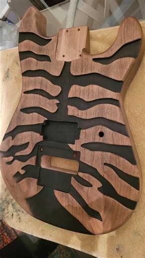 George Lynch Mr Scary style worn aged carved burnt Tiger!