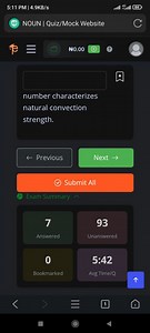 Which dimensionless number characterizes the strength of natura... | Filo