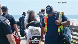 Long Beach lifeguards rush in to save five teens caught in powerful rip current