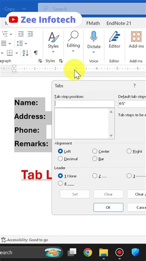 How to align every line perfectly in MS Word #shorts #msword