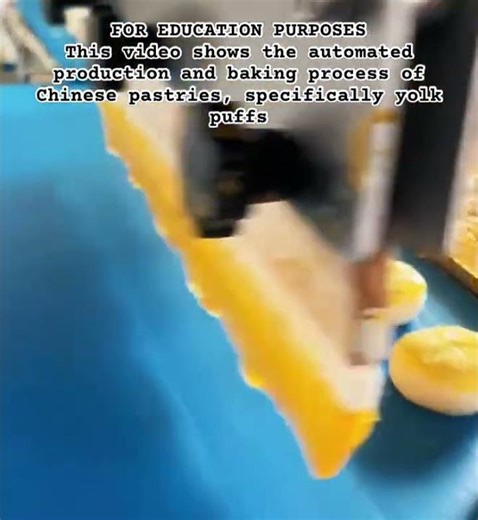 Chinese Pastry #shorts #FoodProduction #YolkPuff #SatisfyingFood #BakeryLife #Machine #Food #Pastry