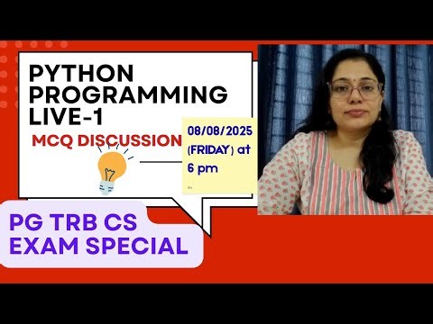 Python LIVE for TRB 📊 | Theory + MCQ Marathon
