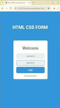 HTML CSS Login Form