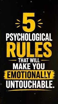 5 Rules To Become Emotionally Untouchable | Stop Explaining Yourself 5 Psychological Truths