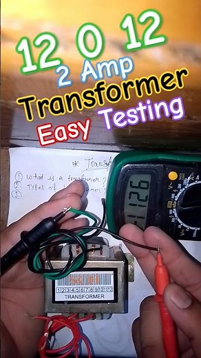 Transformer testing with multimeter ✅