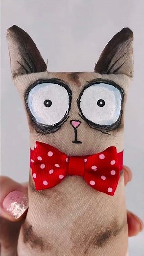 Making a simple cat doll #cats #catart #catvideos