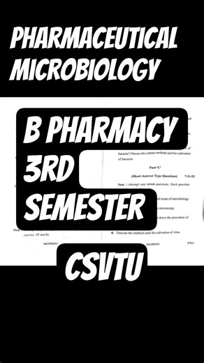 pharmaceutical microbiology b #pharmacy #csvtu