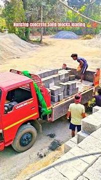 loading Hollow Bricks 🧱🧱 concrete Solid blocks loading 💪🧱 Hollow Bricks loading 🔥🧱 Solid Bricks Work