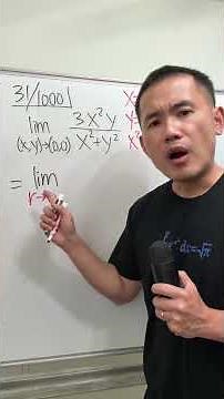 31/1000, multivariable limit w/ polar coordinates, calculus 3