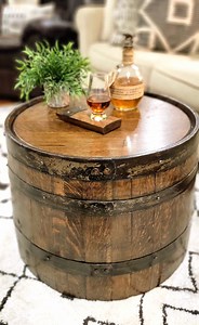 Half Whiskey / Bourbon Barrel Coffee Table ~ Handcrafted From A Reclaimed Whiskey / Bourbon Barrel - Etsy
