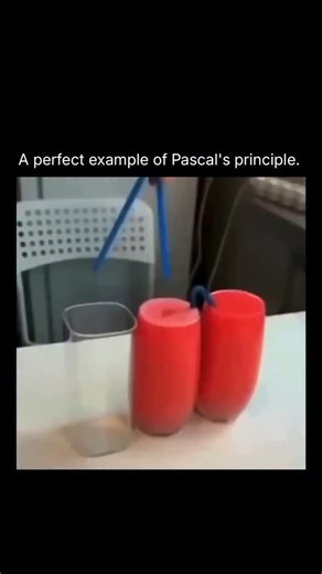 Daily facts & Knowledge on Instagram: "Pascal’s Principle Explained: The Power of Pressure ⚙️ When pressure is applied to a confined fluid, it spreads equally in all directions without losing strength. This is why hydraulic systems work so effectively — a small push on a small piston can lift massive weights. From car brakes to heavy hydraulic lifts, Pascal’s principle turns simple pressure into incredible power. #science #physics #space #viral #reels"