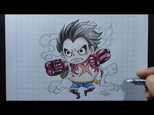 Vẽ Luffy Gear 4 Bounce Man chibi