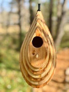 Handcrafted Cedar Raindrop Birdhouse: Rustic Garden Decor - Etsy