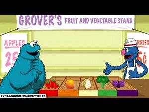 SESAME STREET - COLOR ME HUNGRY/ FRUITS & VEGETABLES/ FOOD FOR KIDS