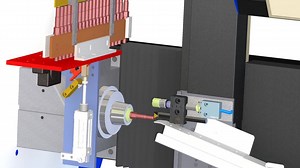 Rocker loader for long part, one operation