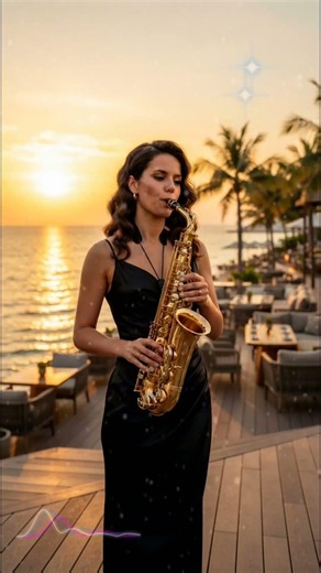 Sunset Beach Jazz 🌊 Relax by the Ocean #Shorts