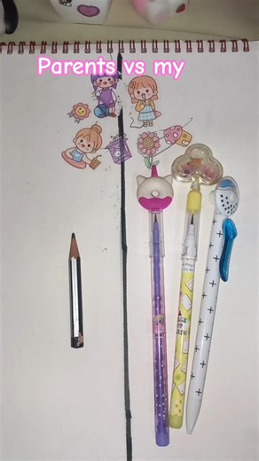 My vs my parents Stationery item 🩵💖#stationarycollection​​ #cutestationery​​ #stationery​​ #shorts​